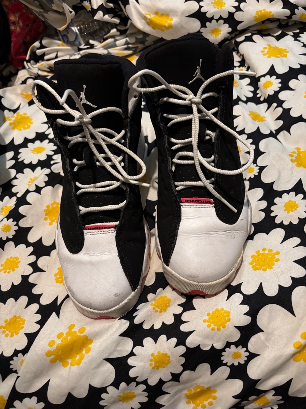 Jordan Women’s Black, White and Pink High-Top Sneakers
